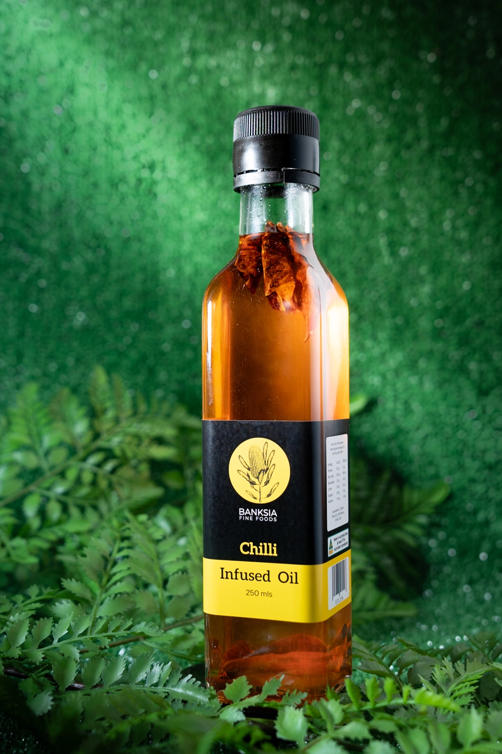 Bottle of Banksia Fine Foods chilli infused oil at NDIS registered disability support Distinctive Options