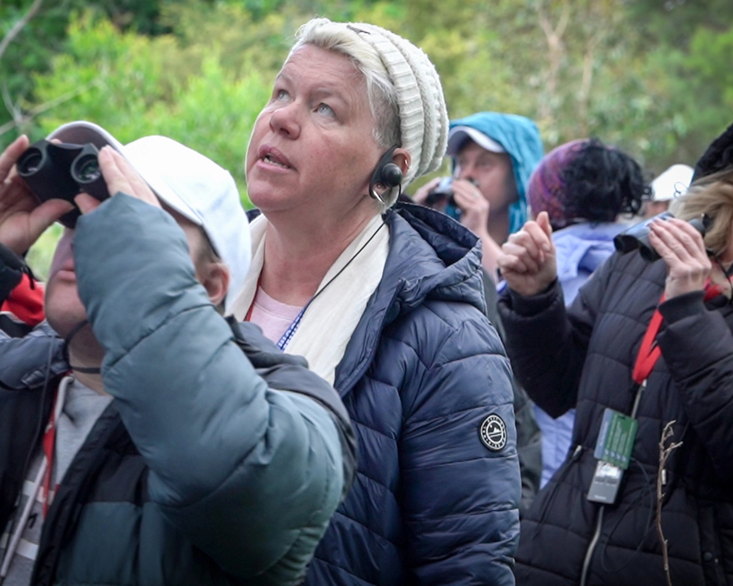 Volunteer Distinctive Options a group on a nature walk at NDIS registered disability support Distinctive Options